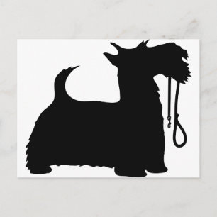 Scotty Dog und Leash Postkarte