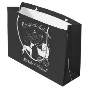 Scotty Hund Baby Shoppy Welpe Scottish Terrier Gra Große Geschenktüte