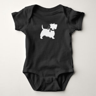 Scotty Hund Baby Shoppy Welpe Scottish Terrier Gra Strampler