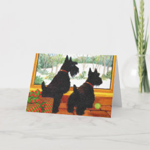 Scotty Hunde zu Weihnachten - Gewartet für Santa