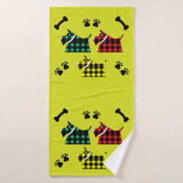 Scotty Terrier Hunde Niedlich Funny Terriers Breed Badehandtuch