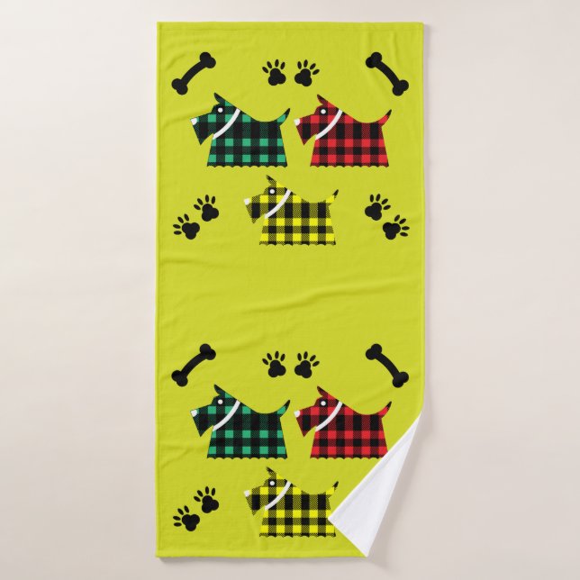 Scotty Terrier Hunde Niedlich Funny Terriers Breed Badehandtuch (Badehandtuch)