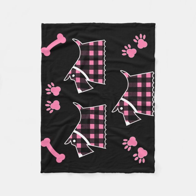 Scotty Terrier Hunde Niedlich Funny Terriers Breed Fleecedecke (Vorderseite)