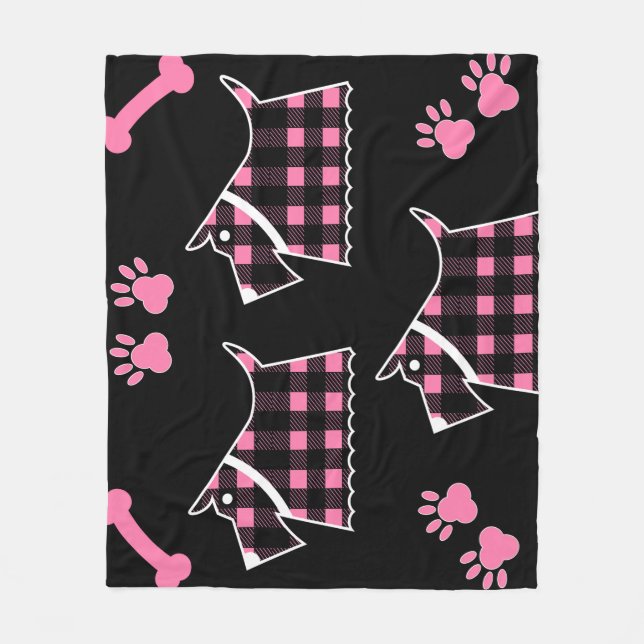 Scotty Terrier Hunde Niedlich Funny Terriers Breed Fleecedecke (Vorderseite)