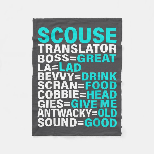 Scouse Accent Translator Funny Liverol  Fleecedecke (Vorderseite)