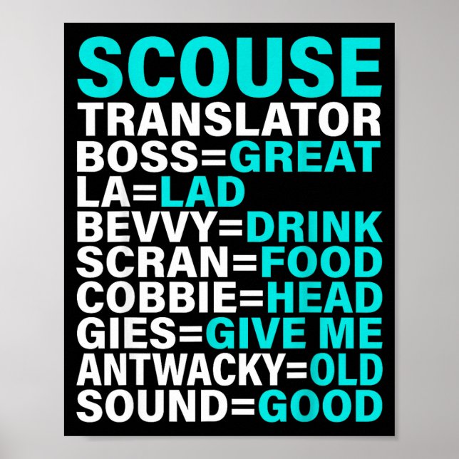 Scouse Accent Translator Funny Liverol  Poster (Vorne)