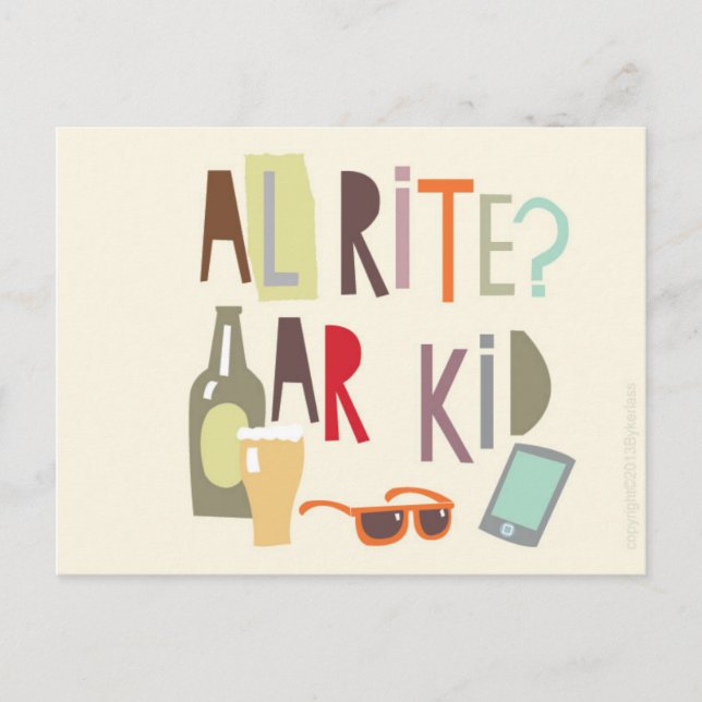 Scouse Card - Alrite Ar Kid Postkarte (Vorderseite)