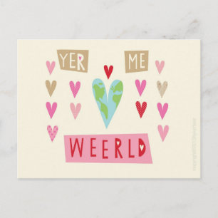 Scouse Valentinsgruß-Karte Feiertagspostkarte