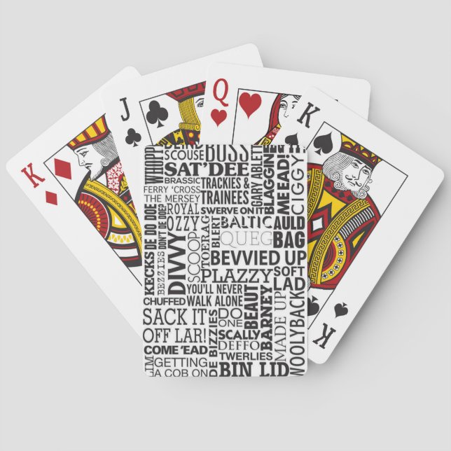 Scouse-Wörter und -Phrasen Spielkarten (Rückseite)