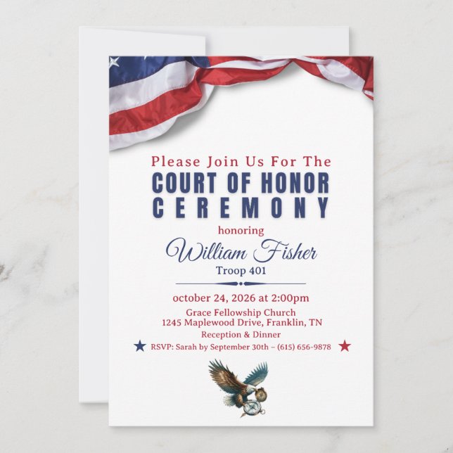 Scout Achievement Ceremony Invitation Einladung (Vorderseite)