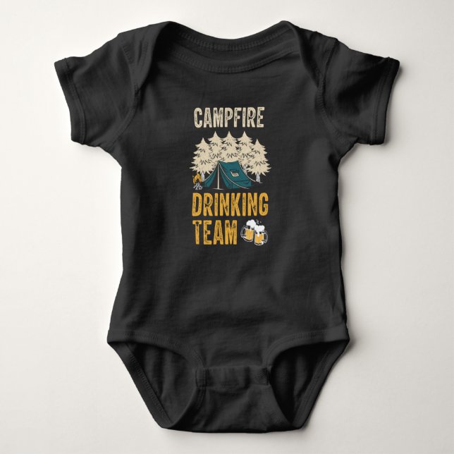 Scout Beer Drink Fun Camping Party Joke Baby Strampler (Vorderseite)