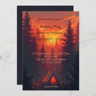 scout comping party invitations einladung