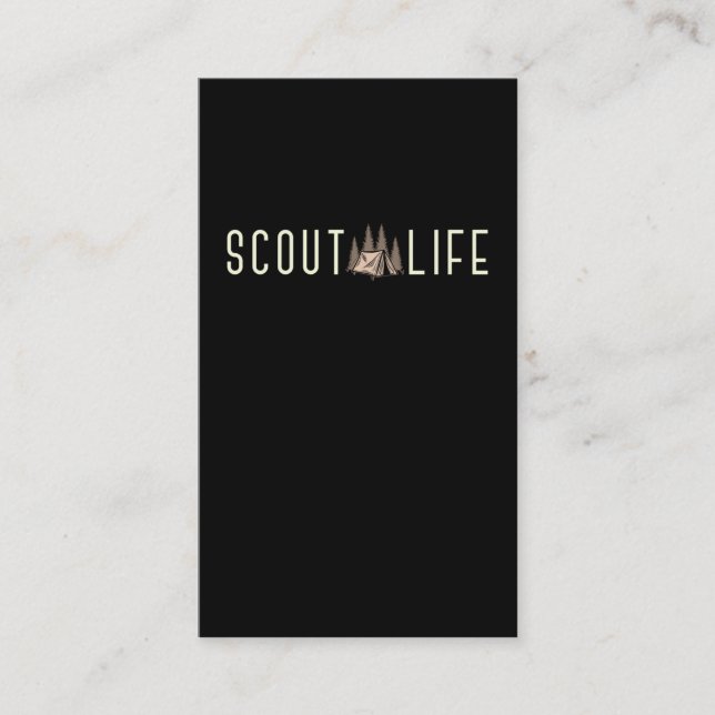 Scout Forest Mountain Camper Abenteuer Natur Visitenkarte (Vorderseite)