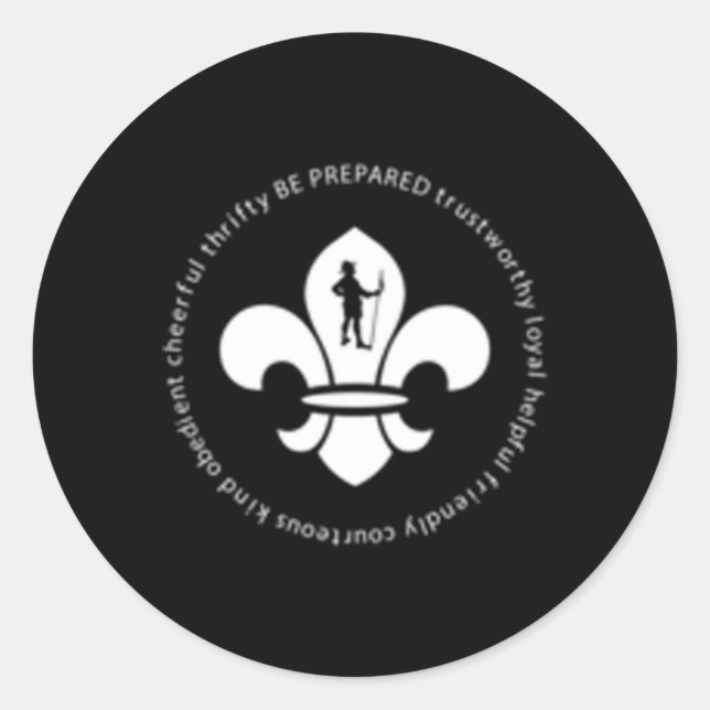 Scout-Gesetze Emblem für Pfadfinder und Runder Aufkleber (Vorderseite)
