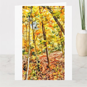 Scout Lake Park im Herbst Computer-Wasserfarbe   Karte