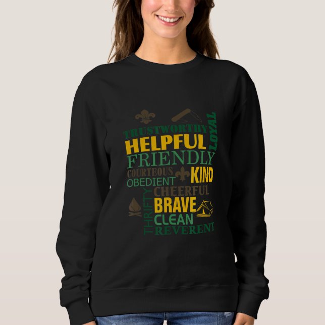 Scout Law Scouting Novelty Sweatshirt (Vorderseite)