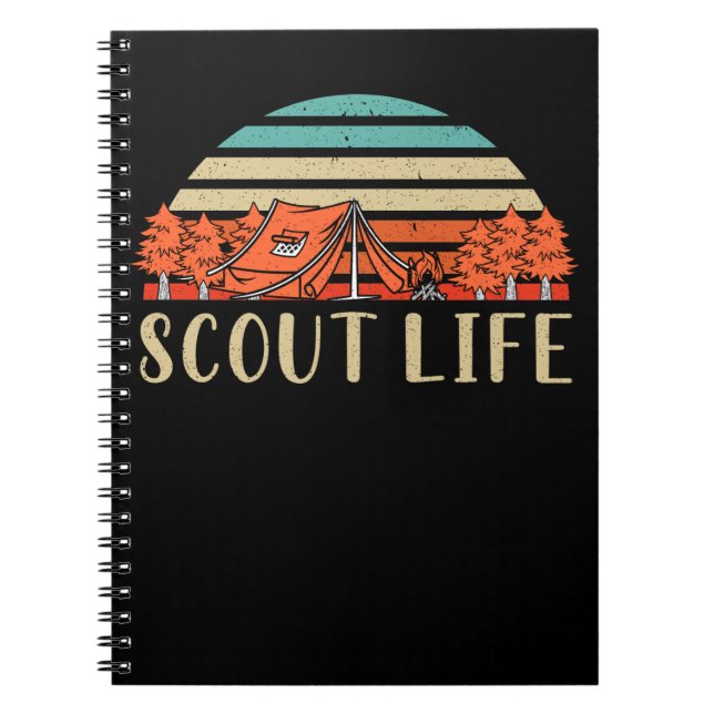 Scout Life Campfire Adventure Nature Lover Camper Notizblock (Vorderseite)