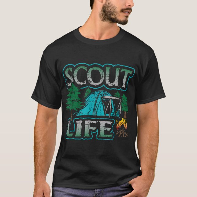 Scout Life Cub Camping Pfadfinder Wanderung Truppe T-Shirt (Vorderseite)