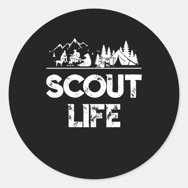 Scout Life Scouting Liebhaber Geschenke Wanderung  Runder Aufkleber (Vorderseite)