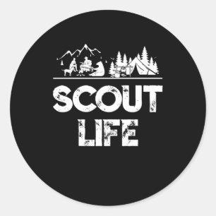 Scout Life Scouting Liebhaber Geschenke Wanderung  Runder Aufkleber