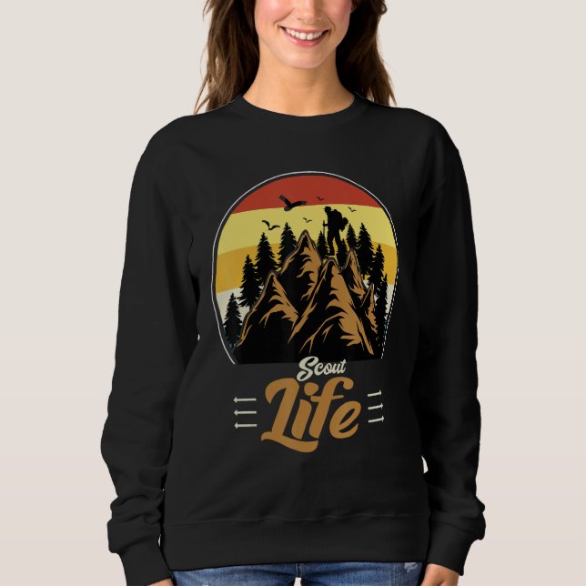 Scout Life Scouting Lovers Gifts Hiking Happy Camp Sweatshirt (Vorderseite)