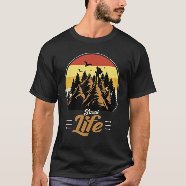 Scout Life Scouting Lovers Gifts Hiking Happy Camp T-Shirt (Vorderseite)