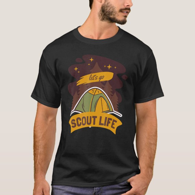 Scout Life Scouting Lovers Gifts Hiking Happy Camp T-Shirt (Vorderseite)