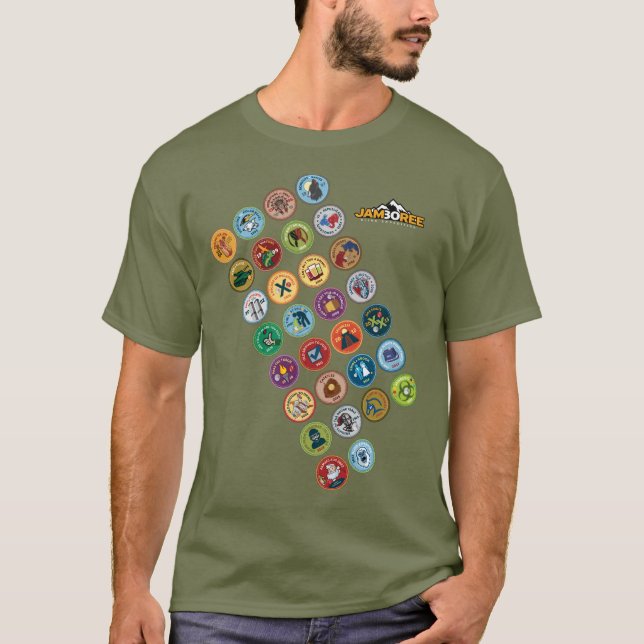 Scout Merit Abzeichen Sash T - Shirt (Vorderseite)