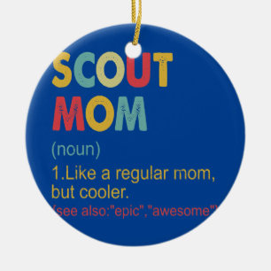 Scout-Mutter-Definition Vintage Lustige Scout-Mutt Keramik Ornament