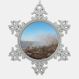 Scout Scar Cumbria England Holiday Card Poster Pho Schneeflocken Zinn-Ornament