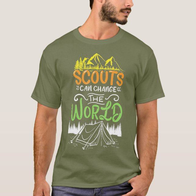Scout Scouts Camp Mountains T-Shirt (Vorderseite)