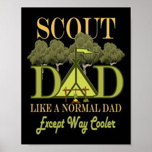 Scout Vater Leader Camping Scouting für Männer Vät Poster