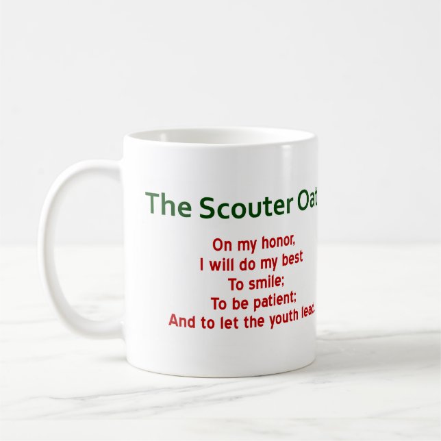 Scouter Oath Coffee Tasse (Spoof on the Scout Oath (Links)