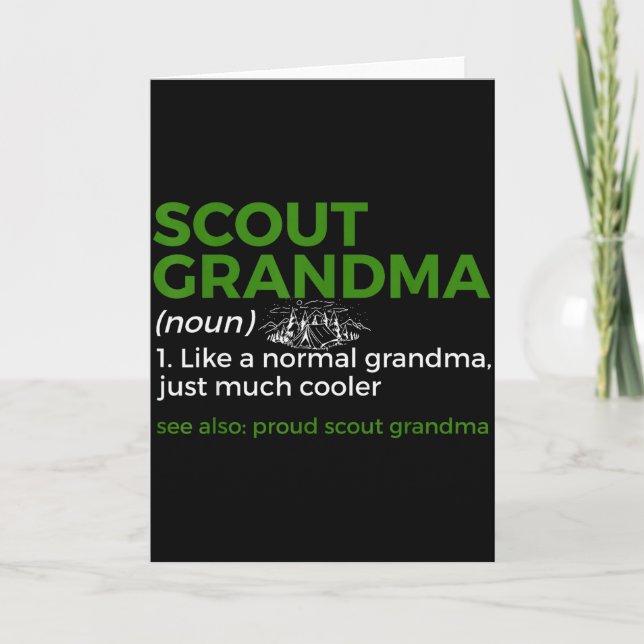 Scouting Funny Scout Grandma Definition Proud Scou Karte (Vorderseite)