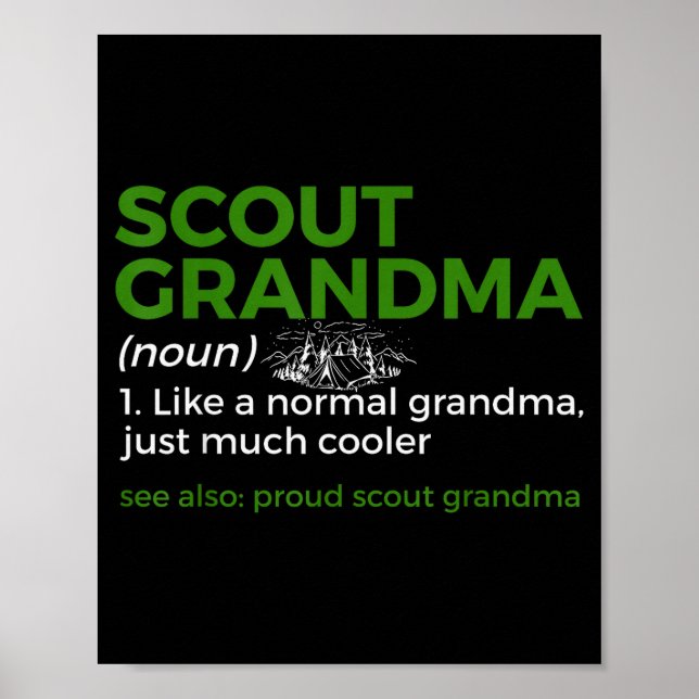 Scouting Funny Scout Grandma Definition Proud Scou Poster (Vorne)