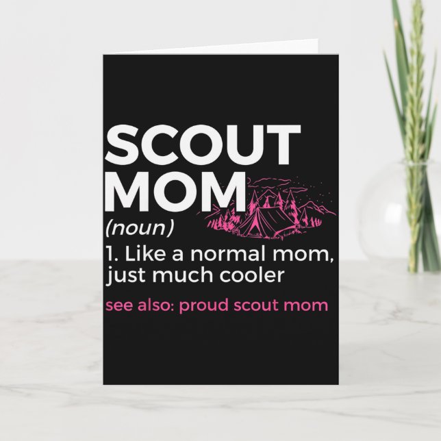 Scouting Funny Scout Mom Definition Proud Scout Mo Karte (Vorderseite)