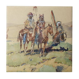 Scouting Party Western Art von Edward Borein Fliese