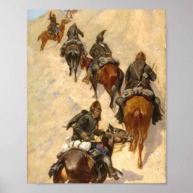 Scouts Klettern Berg Frederic Remington Poster (Vorne)