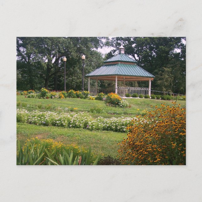 Scovill Gazebo, Decatur IL Postkarte (Vorderseite)