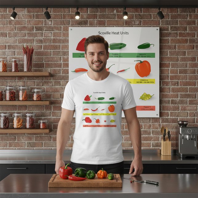 Scoville Heat Units Chili Pepper Chart  T-Shirt (Von Creator hochgeladen)