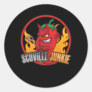 Scoville Junkie Chili Food Mexican Spicy Runder Aufkleber