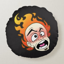 Scovillicous Fire Head Round Kissen
