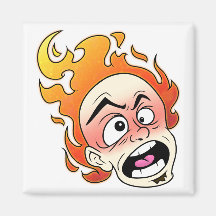 Scovillicous Fire Head Square Magnet