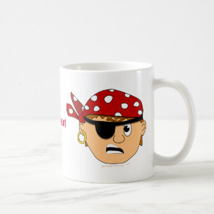 Scowling Jungen-niedliches Piraten-Material Kaffeetasse
