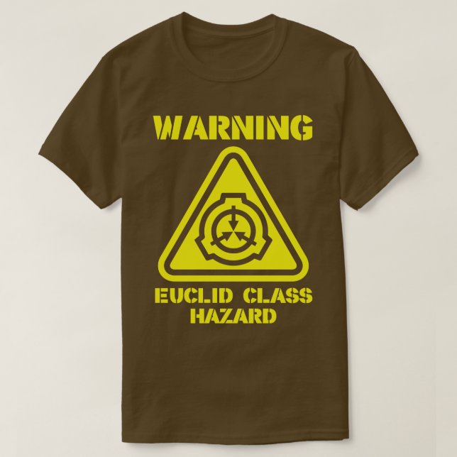 SCP Warning Euclid Class Hazard T-Shirt (Design vorne)
