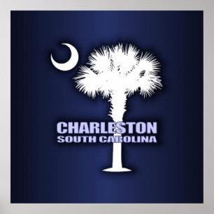 ScPalmetto u. Halbmond (Charleston) Poster