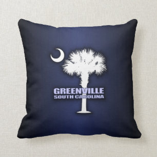 ScPalmetto u. Halbmond (Greenville) Kissen