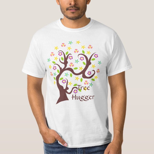 Scraggly abstrakter Baum T-Shirt (Vorderseite)