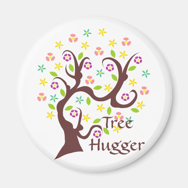 Scraggy-Abstrakter Baum Magnet (Vorne)