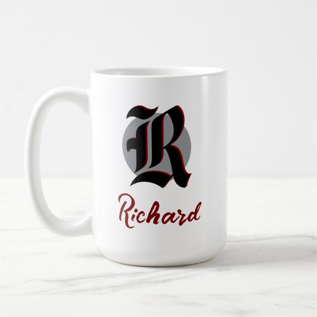 Scramble Golf Papa Vintage Gothic Monogramm Name Kaffeetasse (Links)
